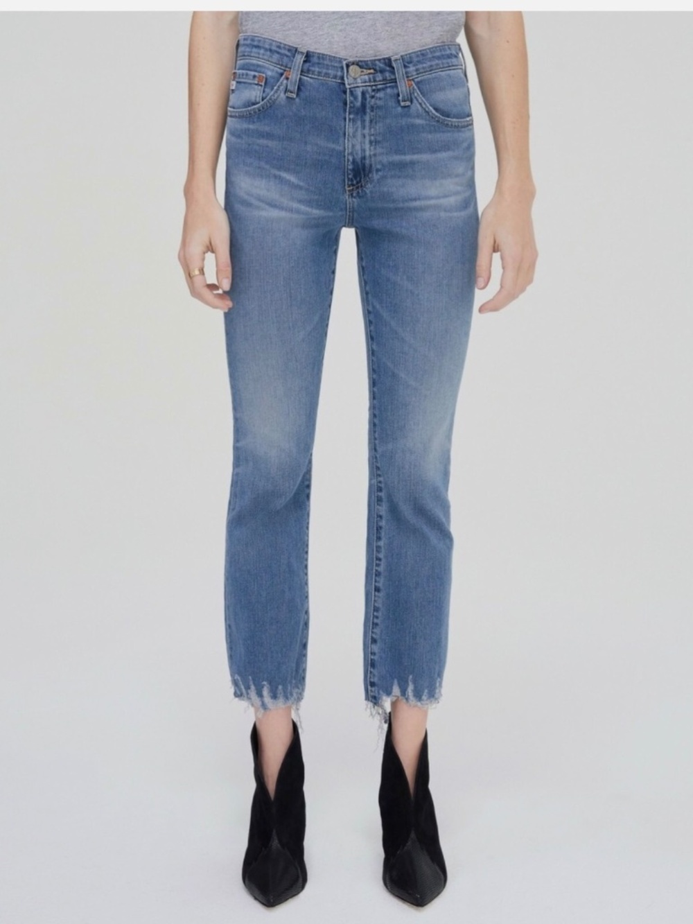 AG Jeans The Jodi Crop Flare Frayed Hem Women’s Size 29R